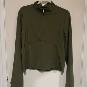 PINK Victoria's Secret Olive Long Sleeve Tee